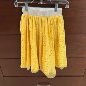 Hanna Anderson skirt -yellow with gold stars